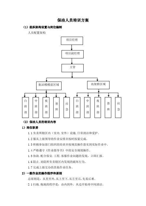 保洁人员培训方案