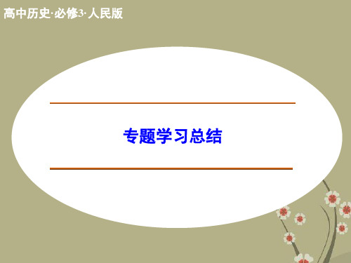 高中历史 专题六 西方人文精神的起源与发展专题学习总结课件 人民版必修3