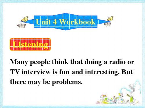 人教版高中英语必修5课件：Unit4 Workbook (共68张PPT)