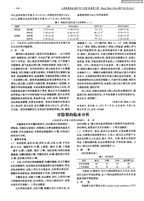 牙隐裂的临床分析