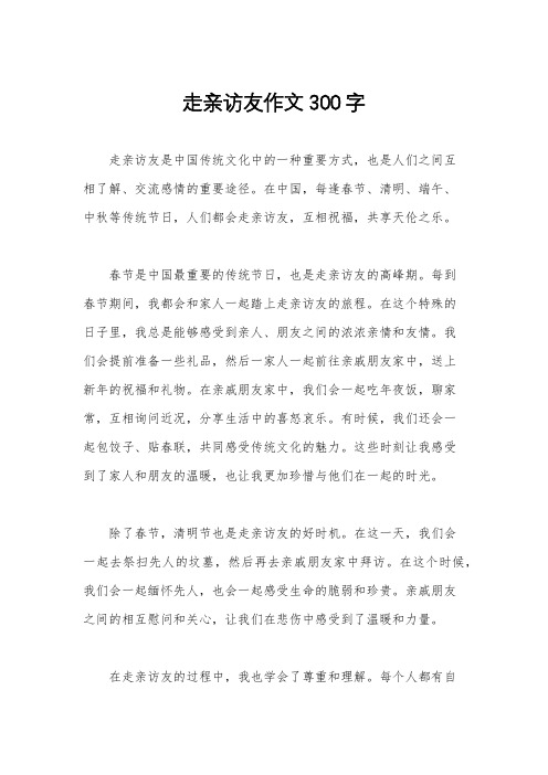 走亲访友作文300字