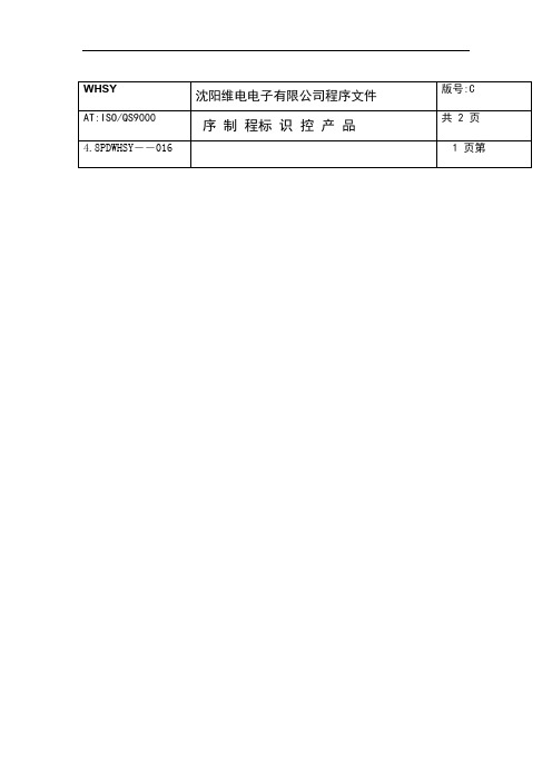 产品标准化大纲