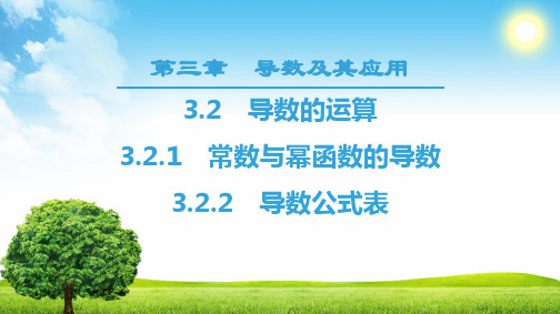1819 第3章 3.2 3.2.1 常数与幂函数的导数 3.2.2 导数公式表