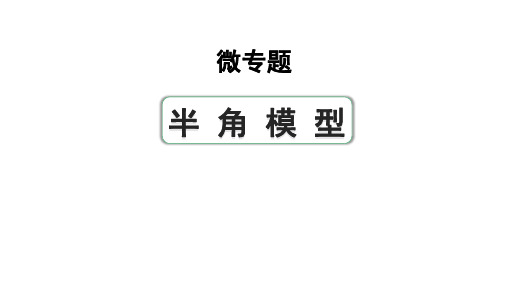 2024成都中考数学第一轮专题复习之第五章 微专题 半角模型 教学课件