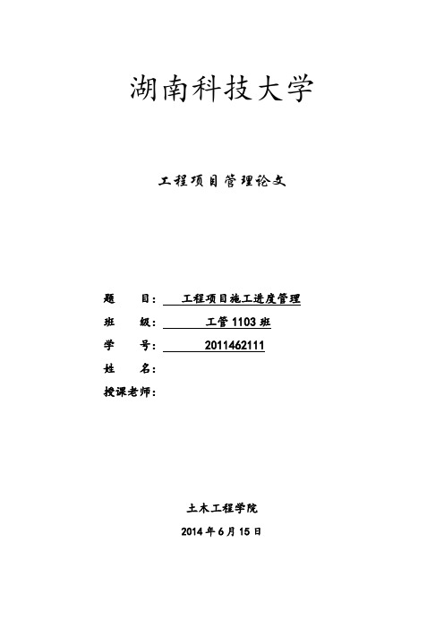 工程项目管理结课论文gl.