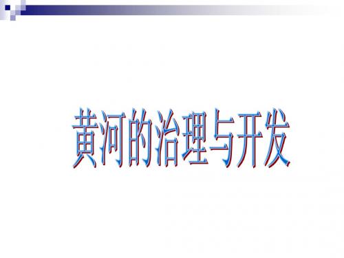黄河的治理说课课件