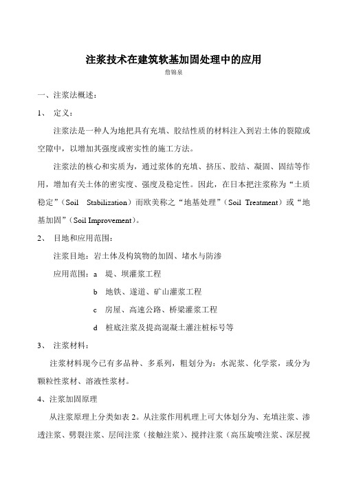 注浆技术在建筑软基加固处理中的应用