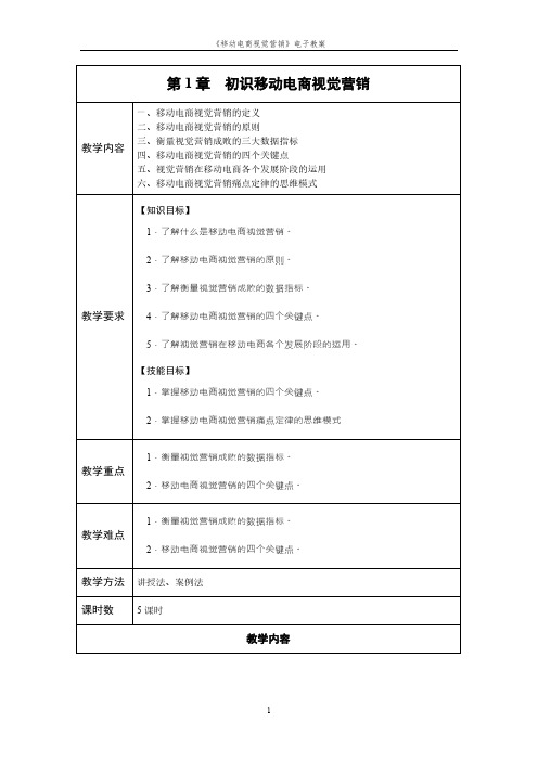 移动电商视觉营销教案