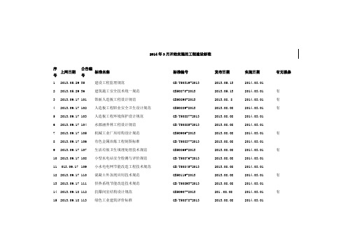 关于建设部发布2013年新规范的公告