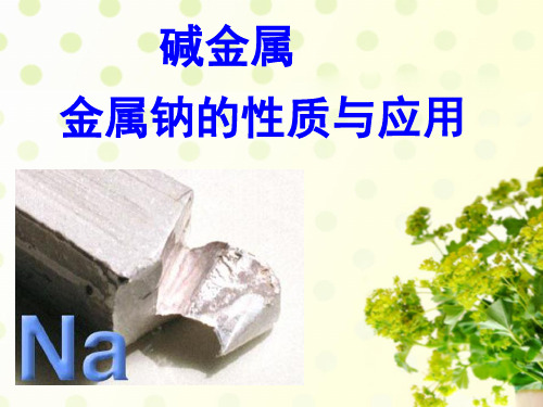 高中化学:金属钠的性质与应用