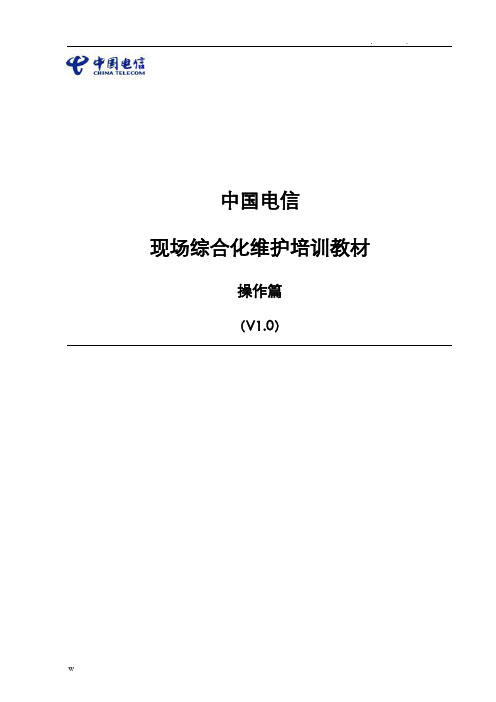 中国电信现场综合化维护培训教材