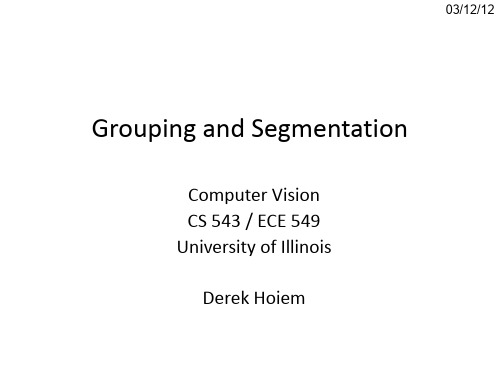 伊利诺伊州立大学计算机视觉PPT第17章-GroupingandSegmentation