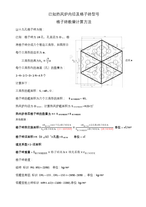 热风炉格子砖参数计算方法