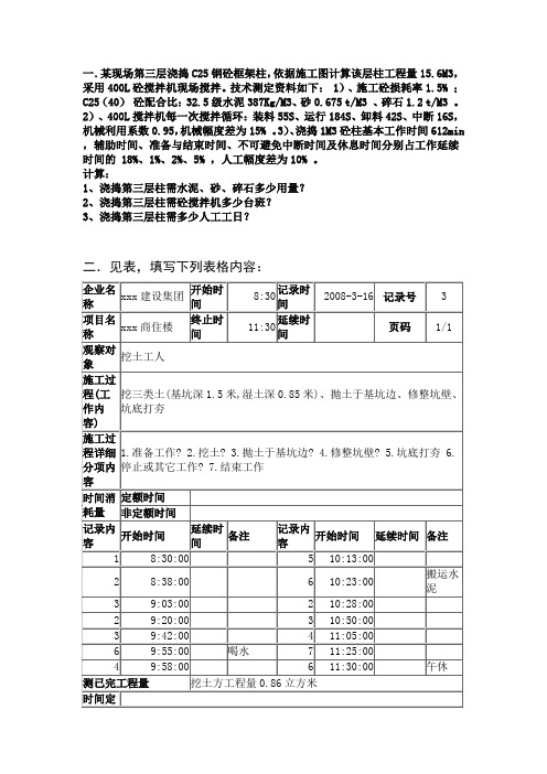 定额原理与实务知识点