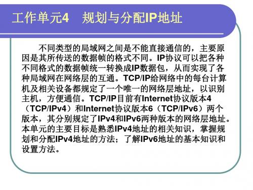 【计算机网络基础】4.规划与分配IP地址