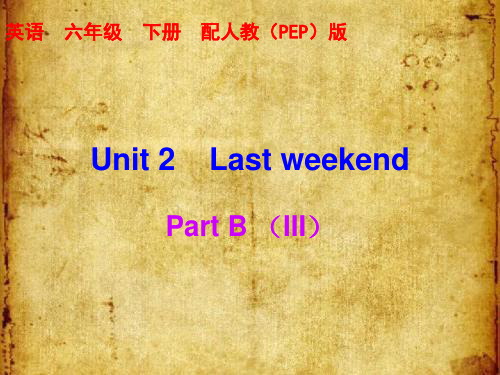 人教PEP小学英语六年级下册 Unit 2 Last weekend  (17)