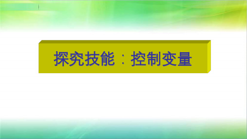 粤教版科学《探究技能：控制变量》课件下载1