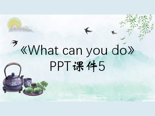 《What can you do》PPT课件5