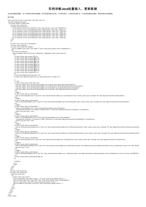 实例讲解Java批量插入、更新数据