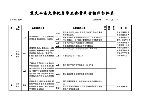 重庆工商大学2012年学生会评优标准(新)