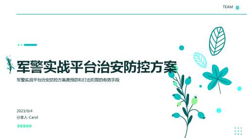 2023年治安防控与应急指挥实战平台设计方案方案