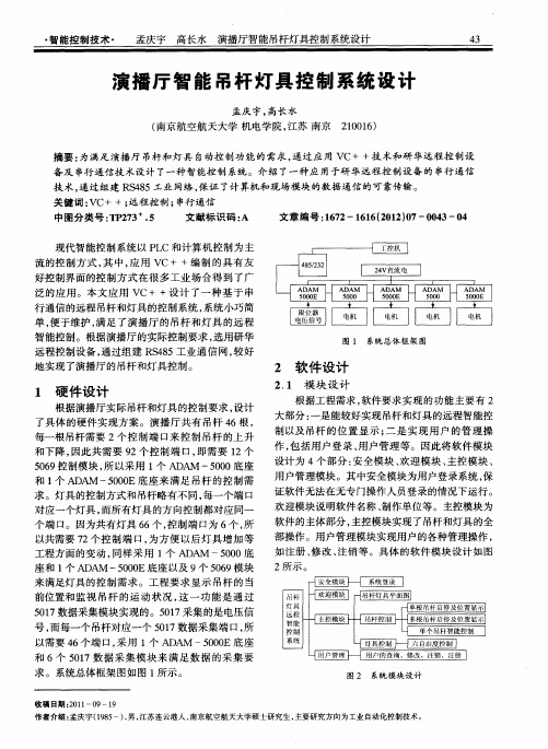 演播厅智能吊杆灯具控制系统设计