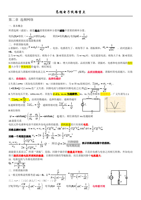 高频电子线路(知识点整理)