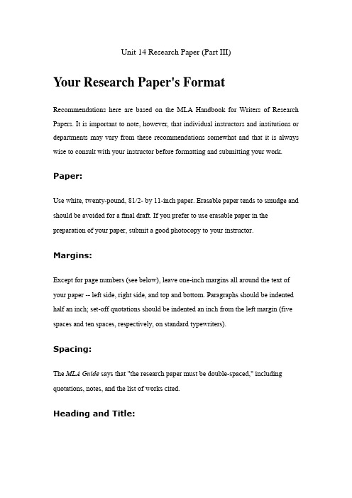 Research Paper (Part III)