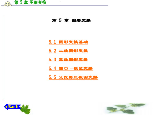 精品课件-计算机图形学-第5章 图形变换