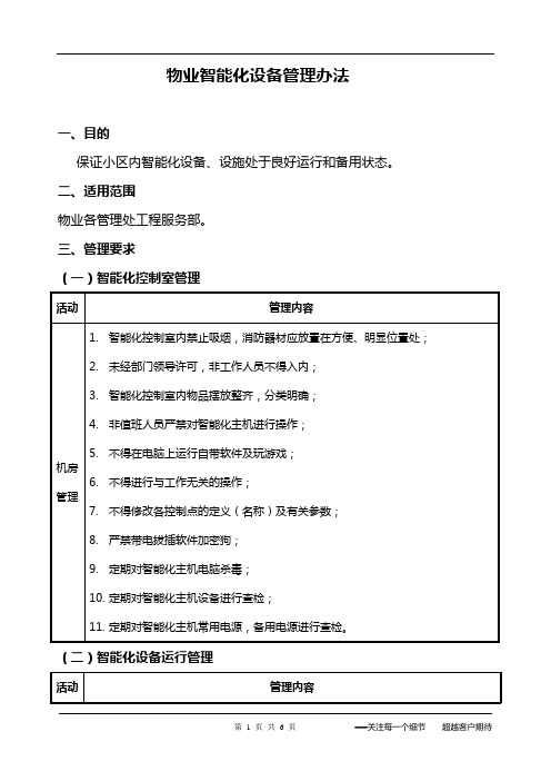 智能化设备管理办法