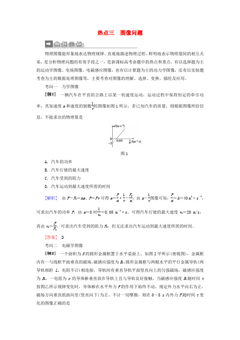 2019届高考物理二轮复习第二部分热点专练热点三图像问题专项训练