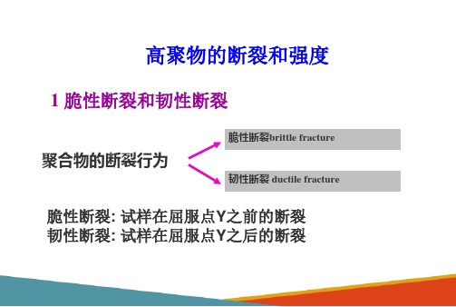 高聚物的屈服和断裂—高聚物的断裂和强度(高分子物理课件)