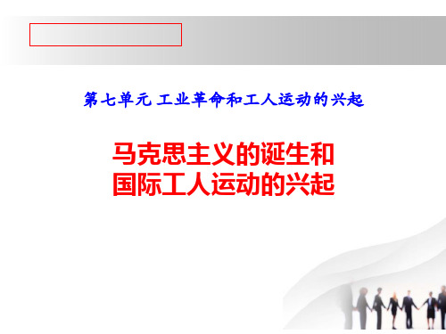 级上册第21课《马克思主义的诞生和国际工人运动的兴起》课件