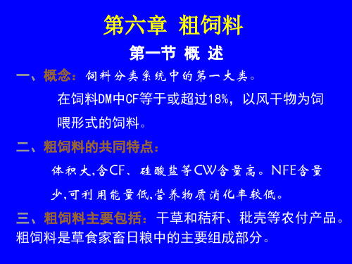 饲料学第六章+干草和粗饲料