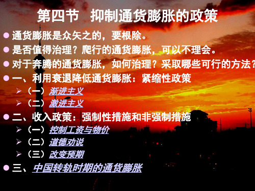 第四节抑制通货膨胀的政策(ppt 11)