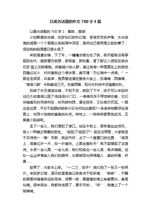 以美为话题的作文700字4篇