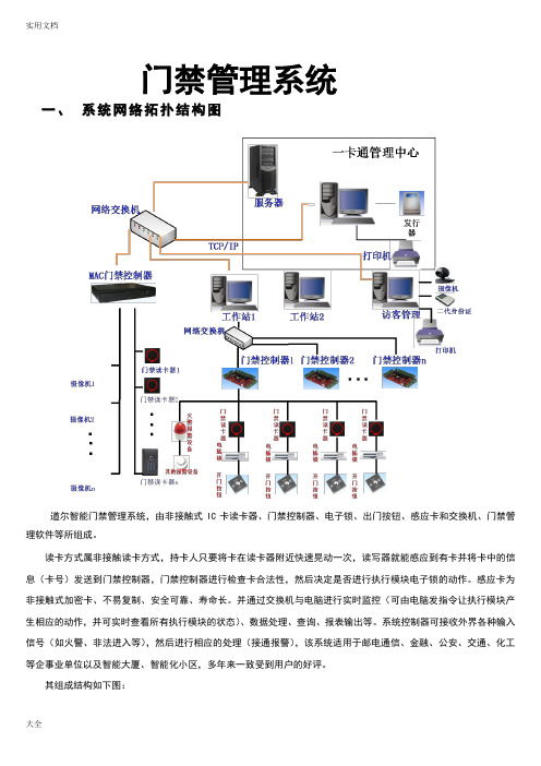 纯门禁管理系统方案设计