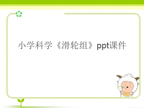 小学科学《滑轮组》ppt课件