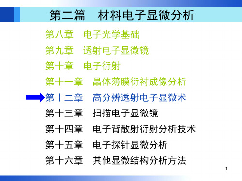 高分辨透射电子显微术.