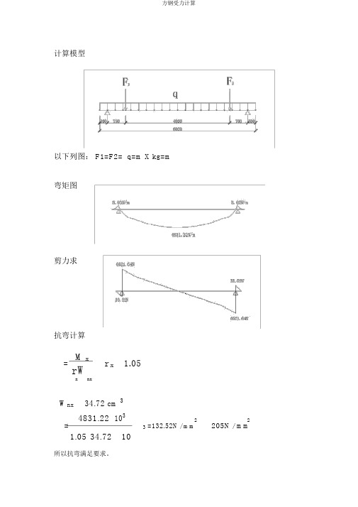 方钢受力计算