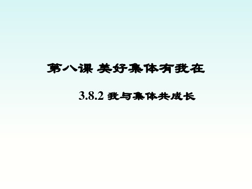 8.2  我与集体共成长 课件 (共25张PPT)