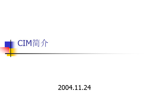 CIM及CIS简介