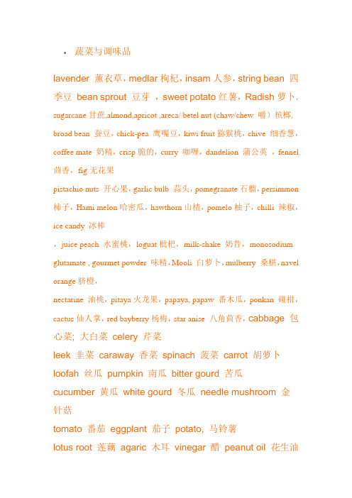 中国菜英语全集