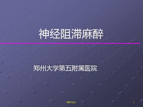 神经阻滞麻醉  ppt课件