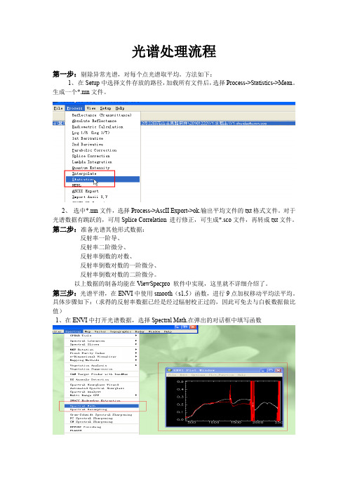 野外实测光谱处理流程