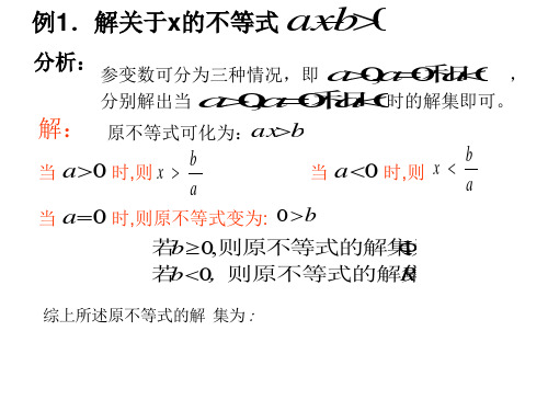 高二数学含参数不等式的解法17页PPT