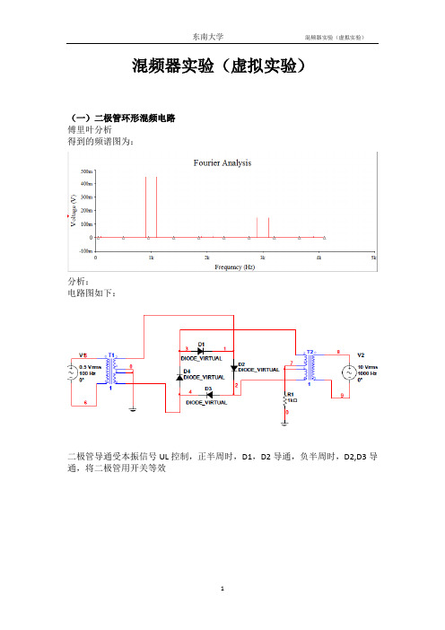 第5次仿真实验-混频器仿真实验报告 东南大学