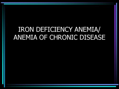 Iron Deficiency Anemia