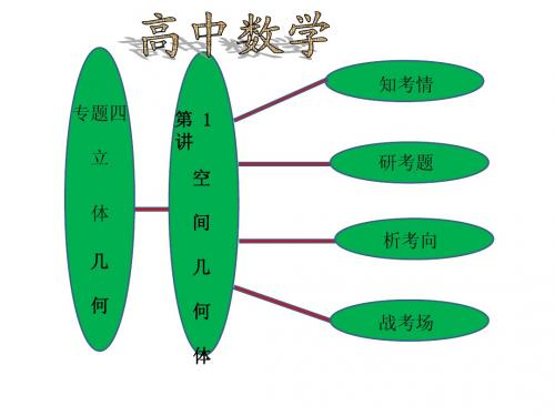 高中数学高考数学学习资料：专题4 第1讲 空间几何体