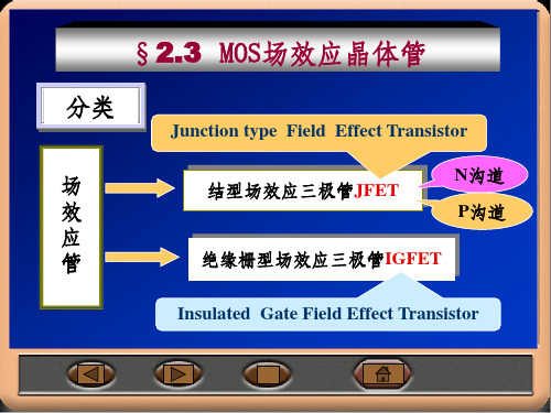 模拟电子技术经典教程-MOS场效应晶体管ppt课件